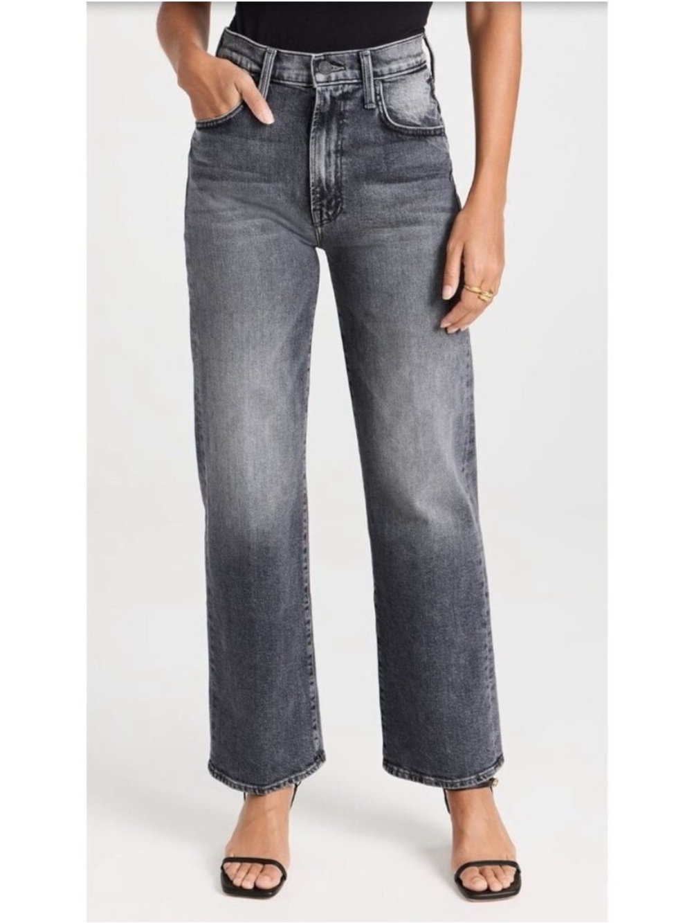 MOTHER Superior The Rambler Zip Flood Jeans Size 30 Straight Leg in Outta Sight